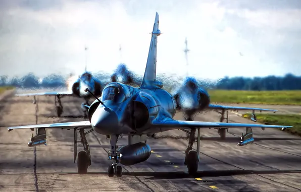 Picture fighter, the airfield, multipurpose, Dassault, Mirage 2000, Mirage 2000