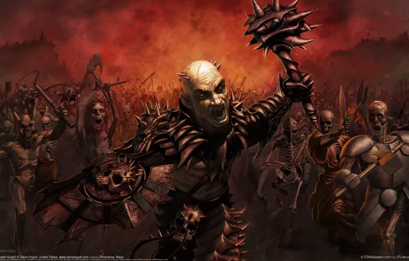 Picture Army, Demons, CG Wallpapers, Death Knight, Steve Argyle, Death Knight
