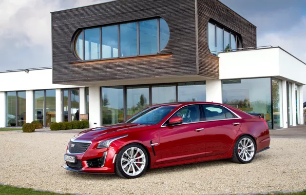 Picture red, Cadillac, CTS, Cadillac
