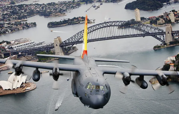 Picture flight, the plane, Lockheed, military transport, Hercules, C-130H