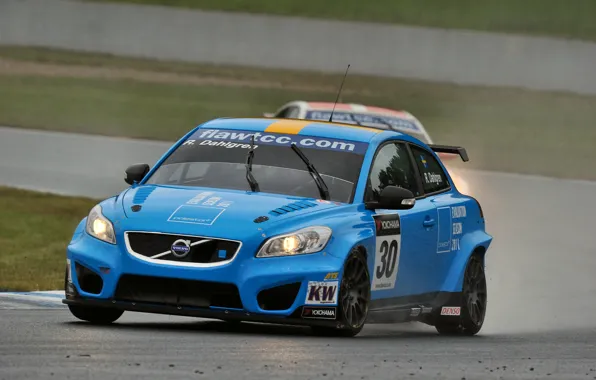 Picture blue, Volvo, Race, WTCC, C30, Robert Dalgren