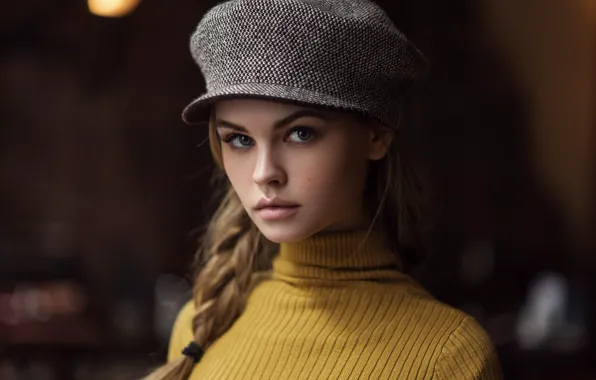 Picture look, girl, face, portrait, cap, Anastasia Shcheglova