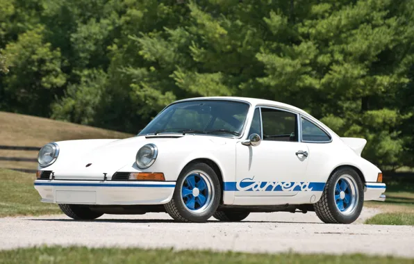 Picture white, supercar, Porsche, Porsche 911, Coupe, Carrera, 1972, Carerra, coupe.the front