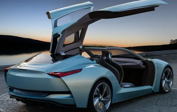 Picture machine, Concept, the sky, open doors, the gullwings, Riviera, Buick