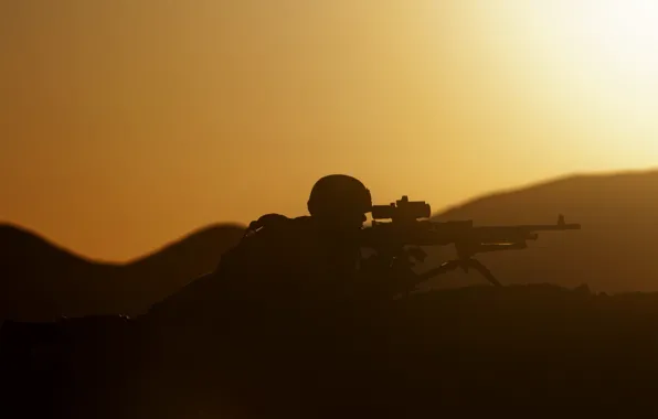 Picture military, marine corps, Sunset Security