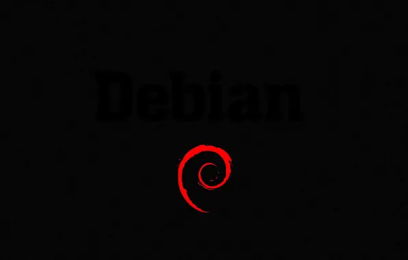 Picture red, black, spiral, twirl, Debian