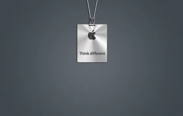 Picture grey, apple, logo, mac, Think Different