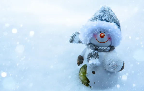 Picture winter, snow, smile, new year, Christmas, snowman, christmas, smile, winter, snow, New Year, snowman