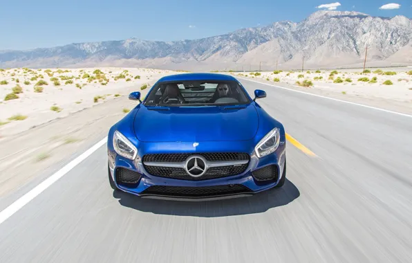 Picture mercedes, blue, front, amg, speed, face, germany