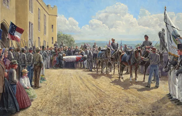 Picture soldiers, VMI, May 15, The Civil War, Jackson\'s Funeral, Last Tribute of Respect, 1863