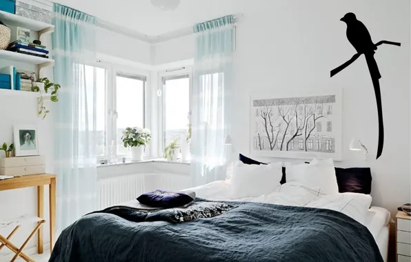 Picture design, style, room, interior, bedroom, Scandinavian