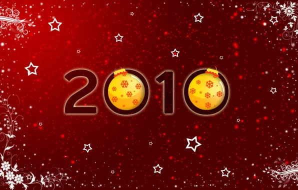 Picture stars, red, toys, new year, ball