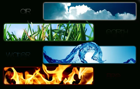 Picture water, fire, earth, the air, item