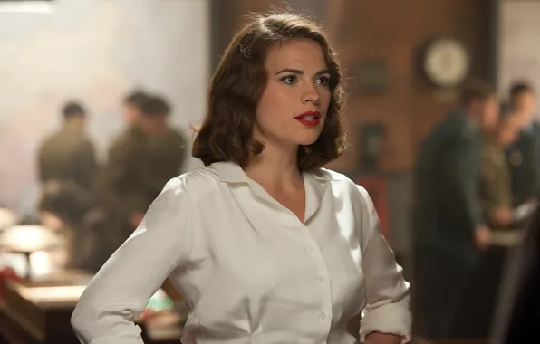Picture look, actress, lips, beautiful, Hayley Atwell