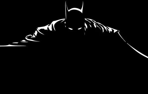Picture eyes, silhouette, mask, Batman, cloak, Batman