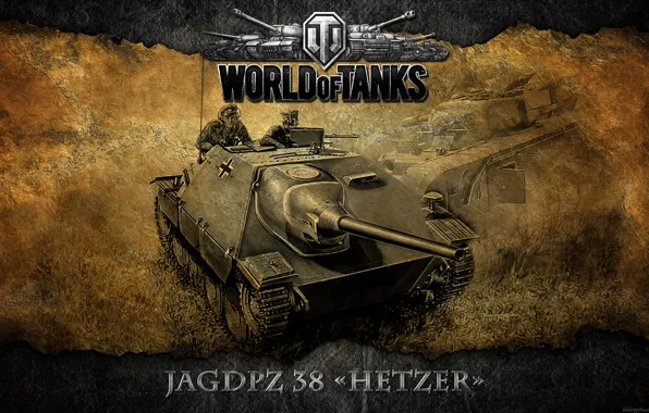 Picture Germany, tank, tanks, WoT, World of Tanks, PT-ACS, Hetzer