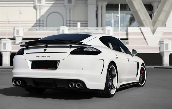 Picture background, Porsche, white, panamera