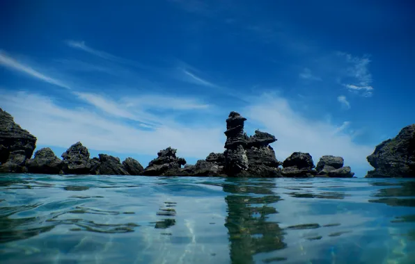 Picture sea, stones, sea, nature, Bermuda, Bermuda