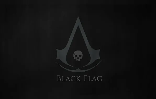Picture black, flag, Creed, Assassins
