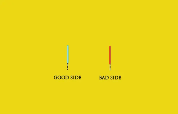 Picture style, weapons, minimalism, star wars, minimalism, style, Jedi, star wars, lightsabers, good, bad, good, bad, …