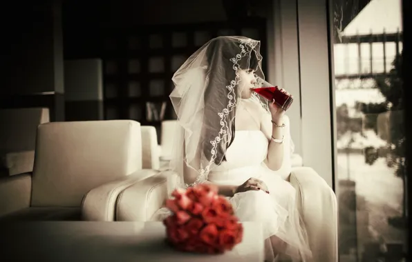 Picture bouquet, the bride, wedding