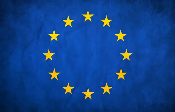 Picture stars, blue, flag, Europe, The European Union