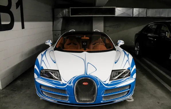 Picture car, Bugatti, Veyron, Vitesse, vehicle, Blue, Gold