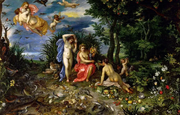 Picture picture, genre, Jan Brueghel the elder, Ceres and the Four elements