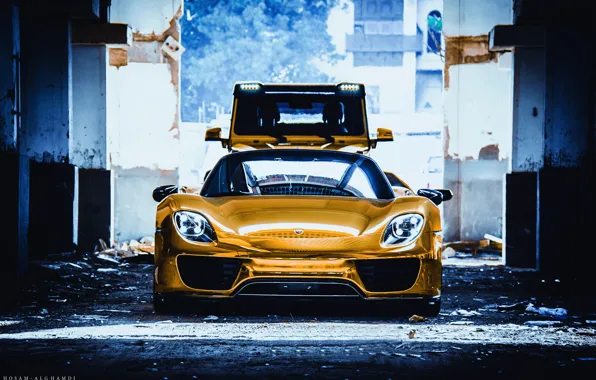Picture Porsche, Spyder, 918, Golden