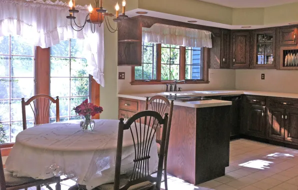 Picture interior, kitchen, dining, design. house