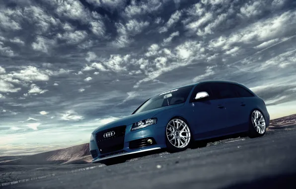 Picture Audi, Blue, AUDI, Drives, Deep Concave
