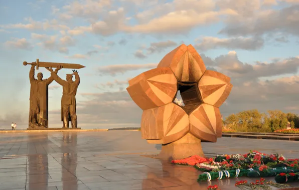 Picture memory, war, monument, eternal flame, the city of Magnitogorsk, the rear of the front