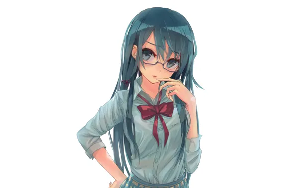 Picture girl, background, glasses, anime, art, yukinoshita was load, oregairu