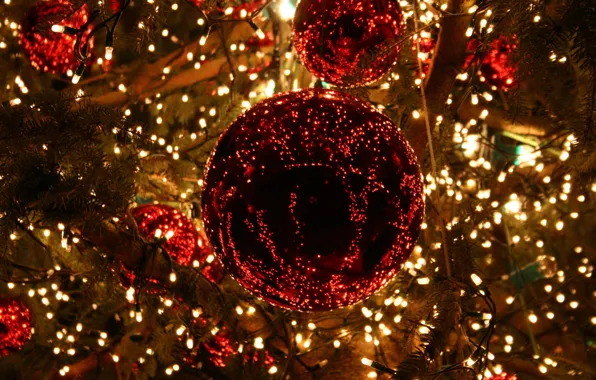Picture light, mood, sequins, Christmas ball