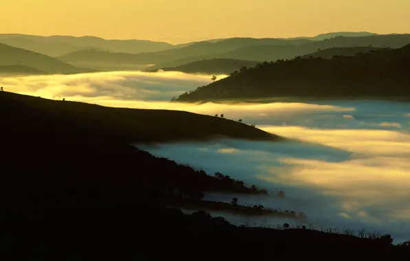 Picture mountains, nature, fog, Australia, New South Wales, Bathurst