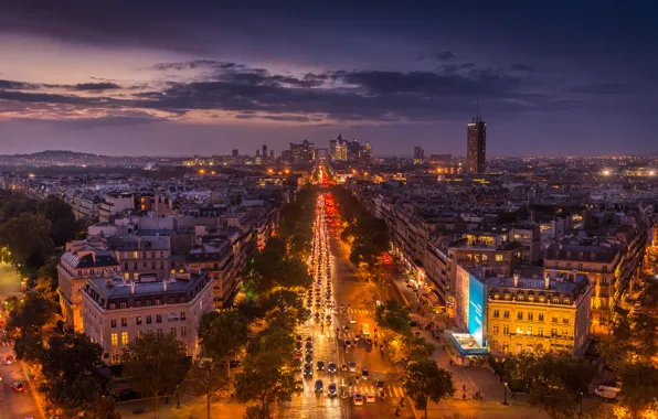 Picture night, the city, lights, France, Paris, home, Paris, night city