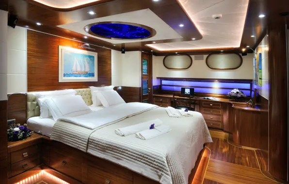 Picture design, style, interior, yacht, Suite, cabin, luxury motor yacht