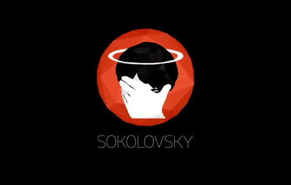 Picture Red, Art, Black, Logo, White, Wallpaper, Minimalism, Sokolovsky