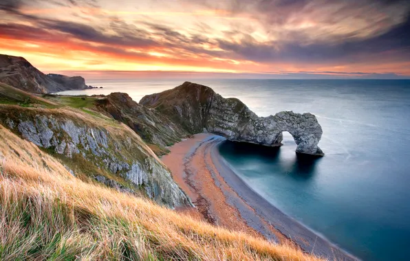 Picture sea, rock, England, arch, Dorset, Durdle Door