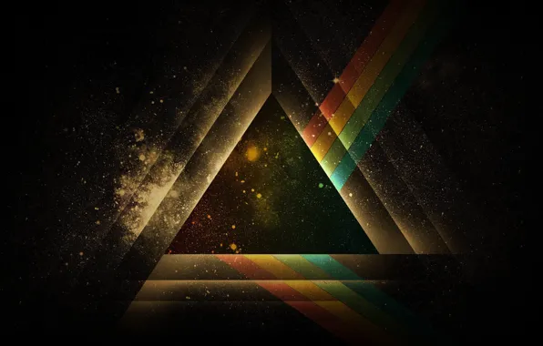 Picture Minimalism, Galaxy, Space, The universe, Triangle, Pink Floyd, Abstraction, Figure