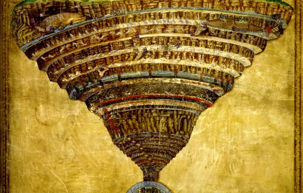 Picture picture, mythology, Sandro Botticelli, The Abyss Of Hell