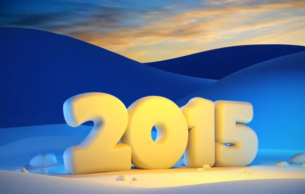 Picture winter, light, snow, night, New year, New Year, Happy, 2015