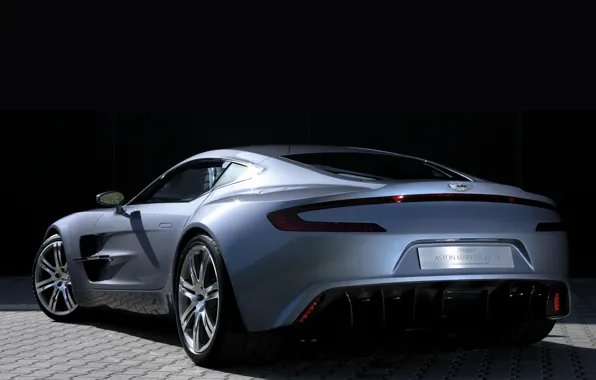Picture auto, Aston Martin, supercar, rear view, One-77