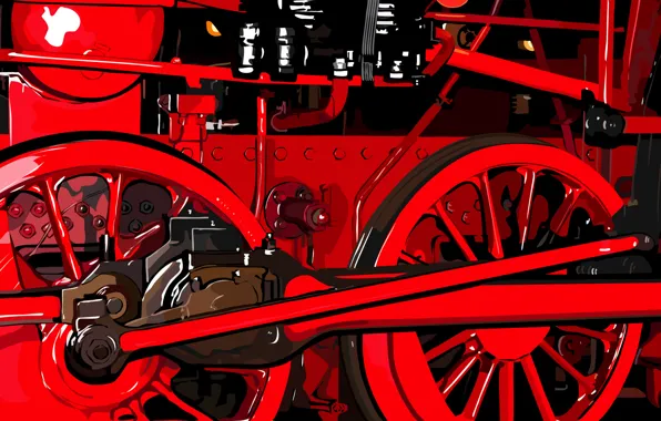 Picture mechanism, the engine, Train, locomotive