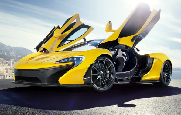 Picture auto, McLaren, supercar, open doors, door "butterfly wings", McLaren P1