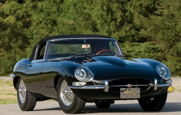 Picture car, jaguar, retro, e-type, 1961