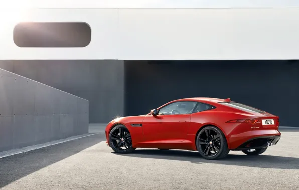 Picture car, Jaguar, red, F-Type, R Coupe