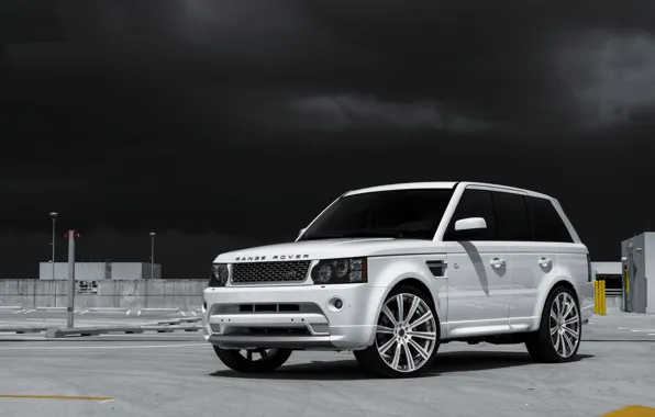 Picture white, the sky, sport, white, side view, land rover, range rover, range Rover, land Rover