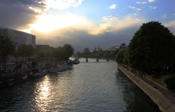 Picture river, paris, france, sena
