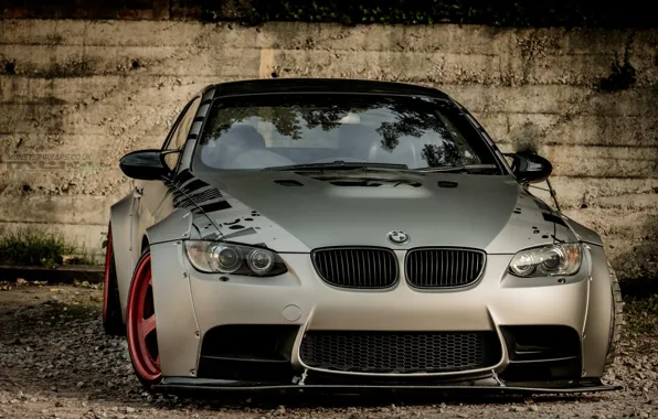 Picture bmw, turbo, red, tuning, power, carbon, race, germany, e90